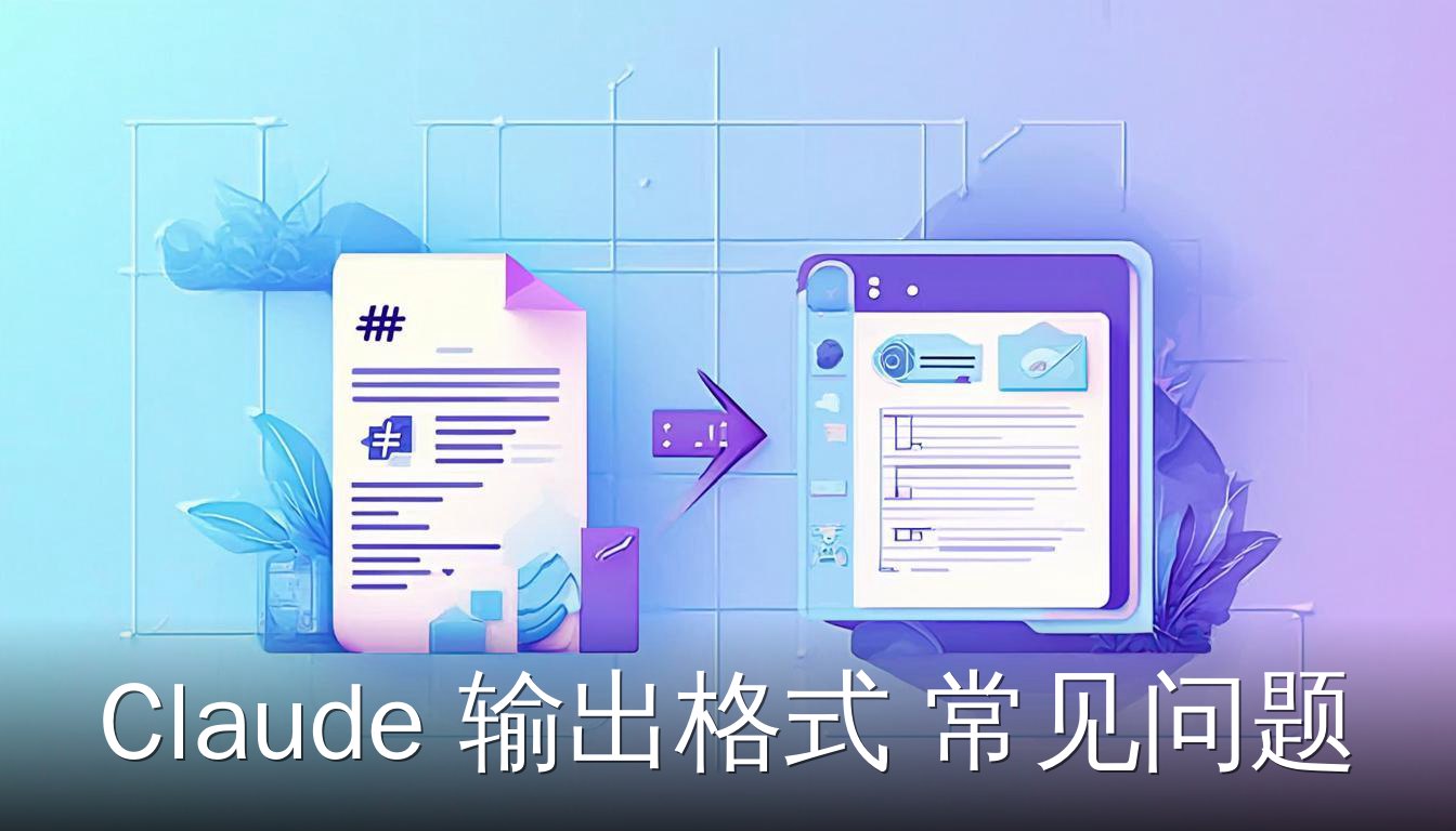 Claude输出格式常见问题：从Markdown格式到聊天界面转换的扁平插画