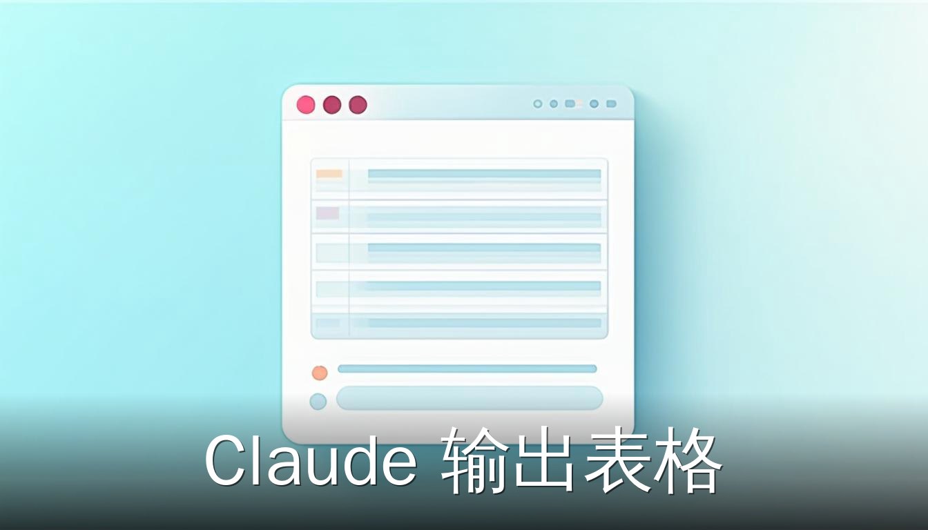 Claude 输出表格的示例，用户输入提示词后AI助手生成Markdown表格